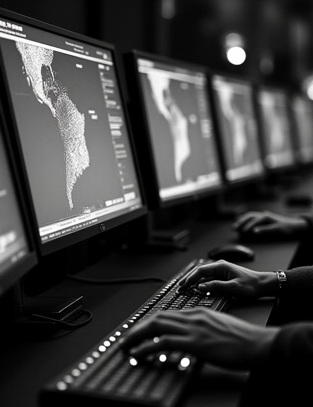 Logistics coordinator monitoring freight transit