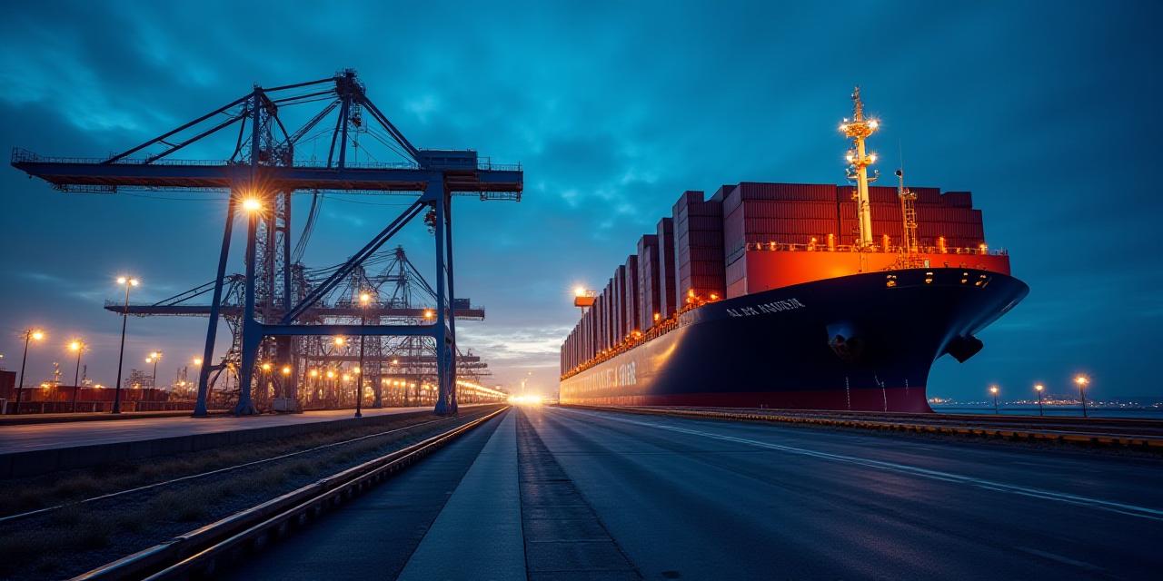 Global cargo vessel and rail interchange